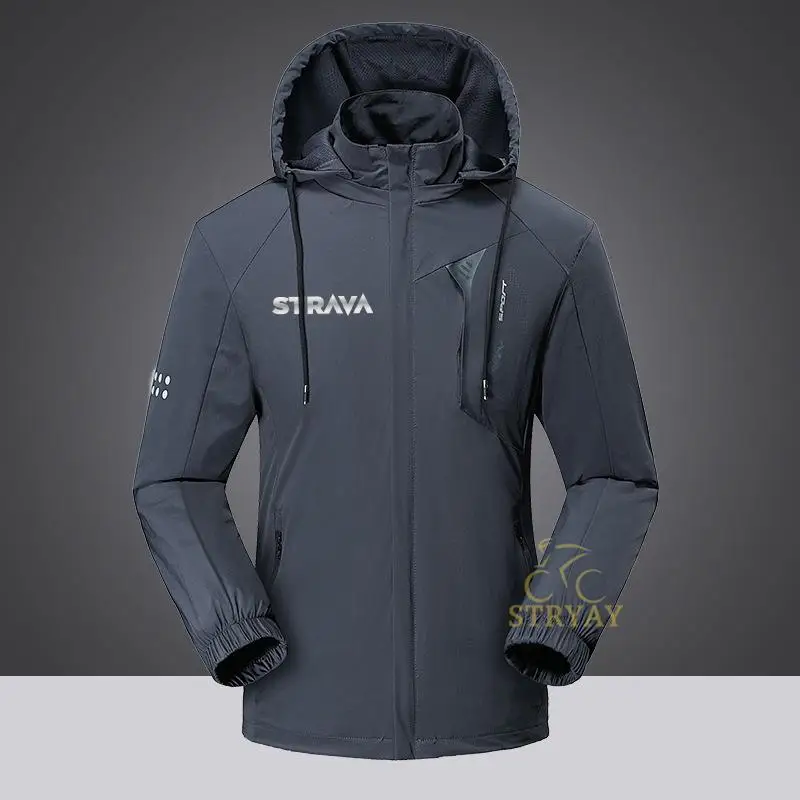 

Waterproof Men's Windbreaker Strava Men's Cycling Windbreaker Mtb Cycling Clothing for Men Hooded Motocross Riding Clothing