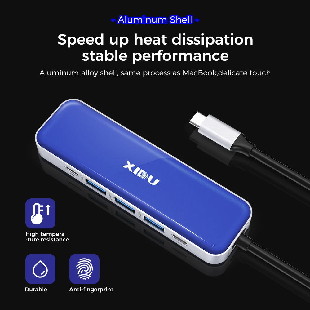 USB 3 0 концентратор 6 в 1 type c зарядный разъемов PD 4K HDMI порт быстрая зарядка несколько