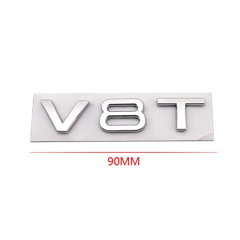 Черный глянец наклейка логотип V8T крыло боковое задний на заказ эмблема