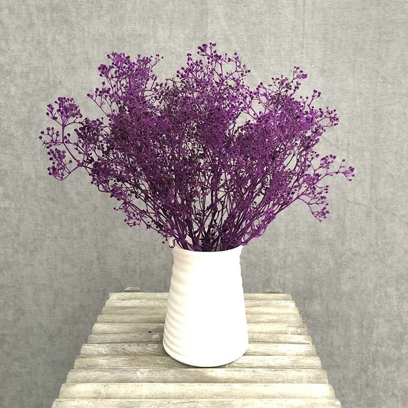 Искусственный цветок гипфиила с вазой светильник светящийся babysvish Букет DIY