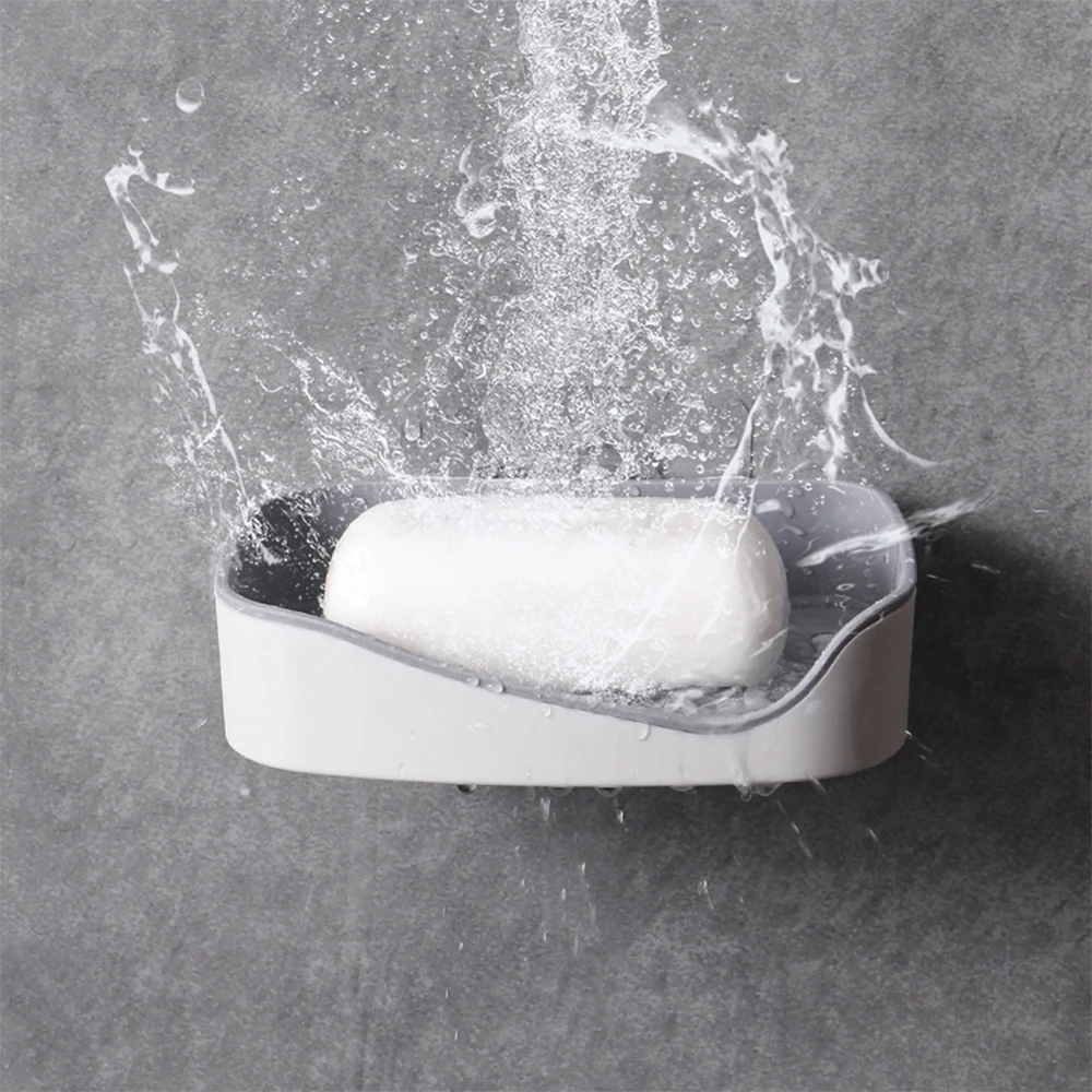 Мыльница с наклейкой для душа настенный держатель мыла ванной комнаты сушилка