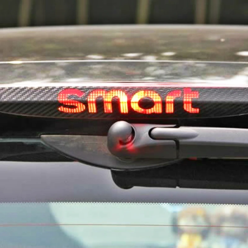 

Car Styling Carbon Fiber Vinyl Sticker High Brake Light Decal Special Designed Accessories For Smart Fortwo Forfour