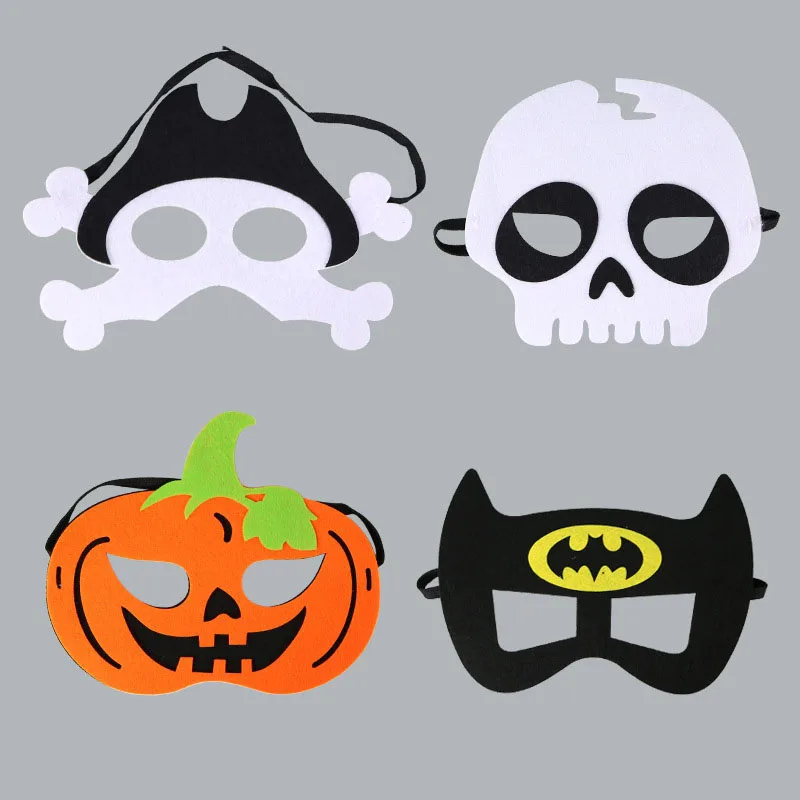 &quotСкелетная&quot тема тыквенная милые фетр на Хэллоуин с надписью Trick or treat маски
