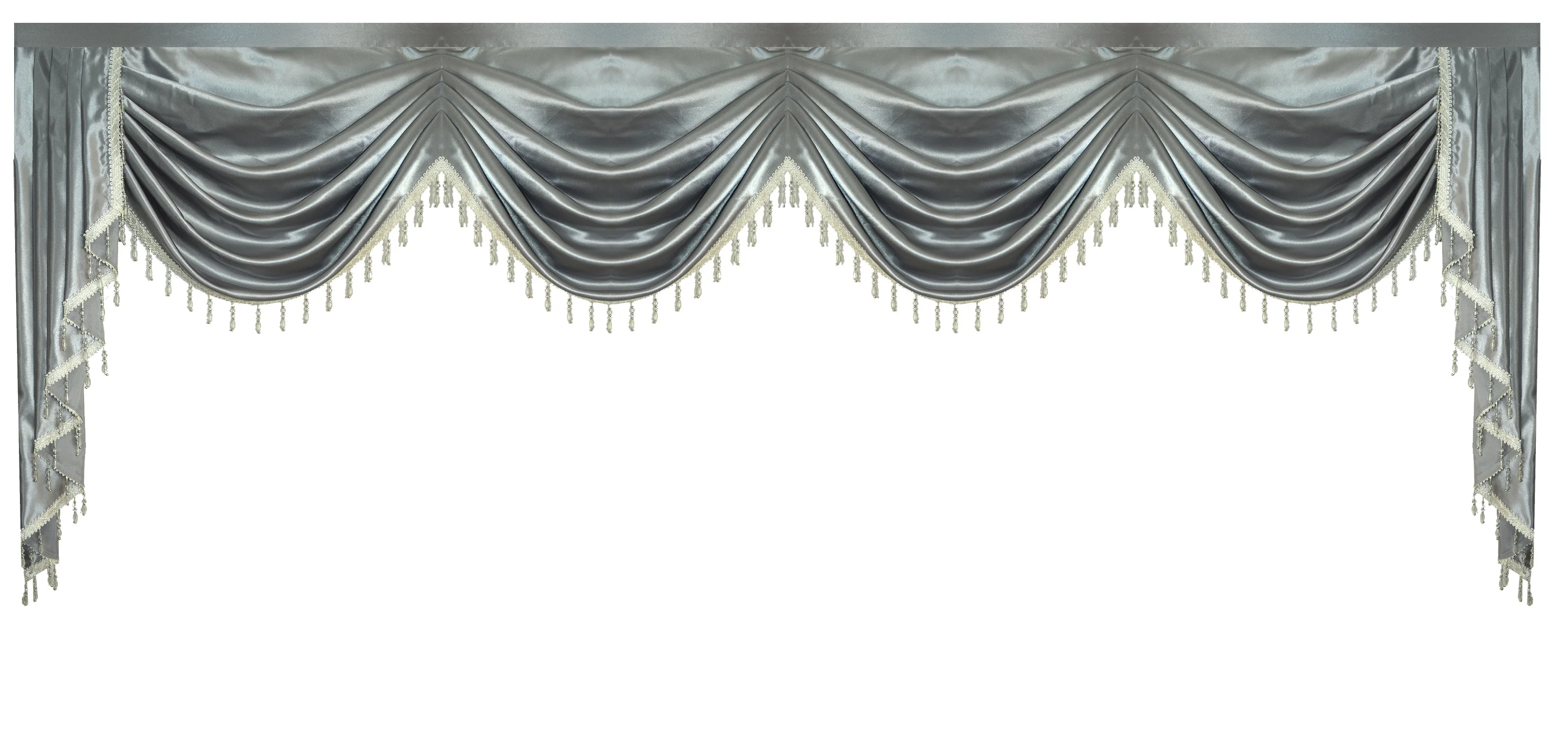 Роскошные шторы Valance чистый серый цвет для гостиной занавески на окна спальни