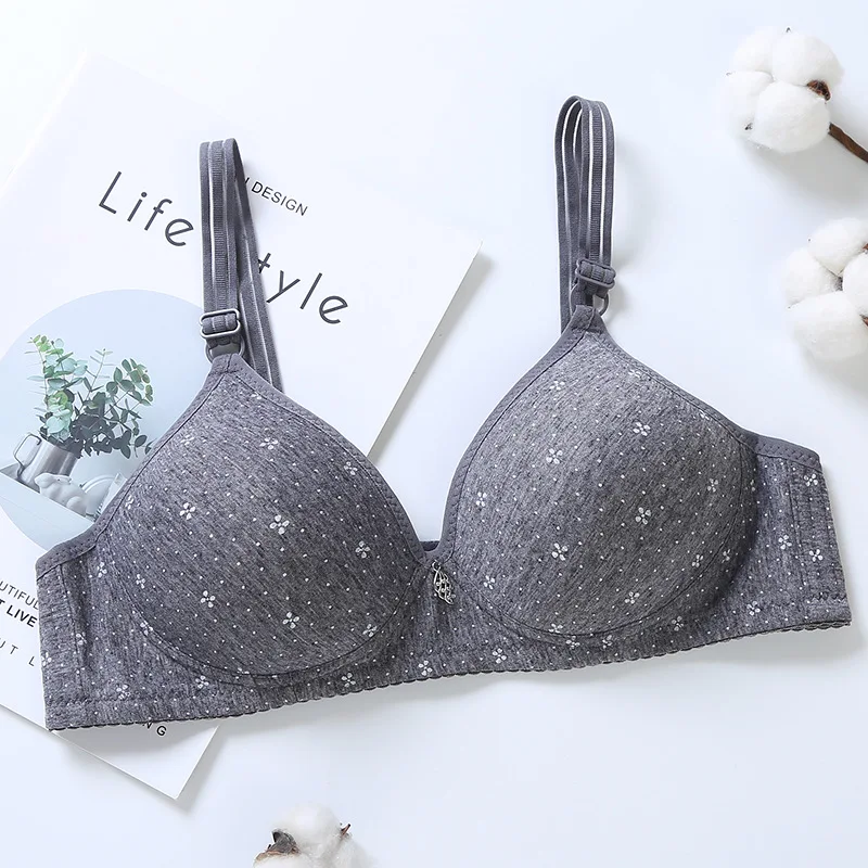 

women's bra small chest Plus size A B C Cup Underwire Gather Adjustment Plunge Lingerie Bras For Women Embroidery Underwear