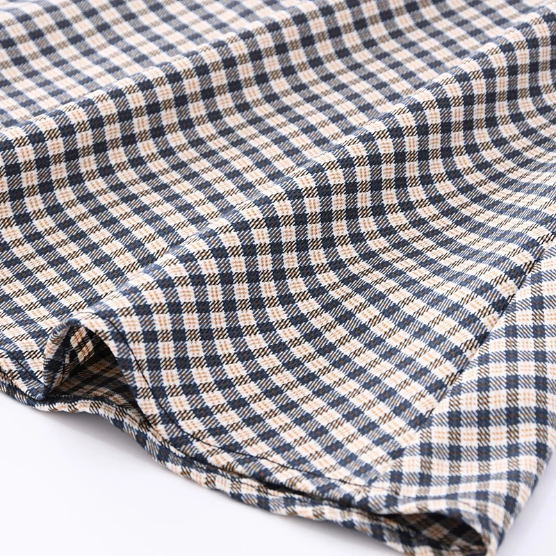 

Plaid Dress Women 2021 Summer Korean Style Vintage Square Collar Short Puff Sleeve High Waist A Line Preppy Style Dress Female