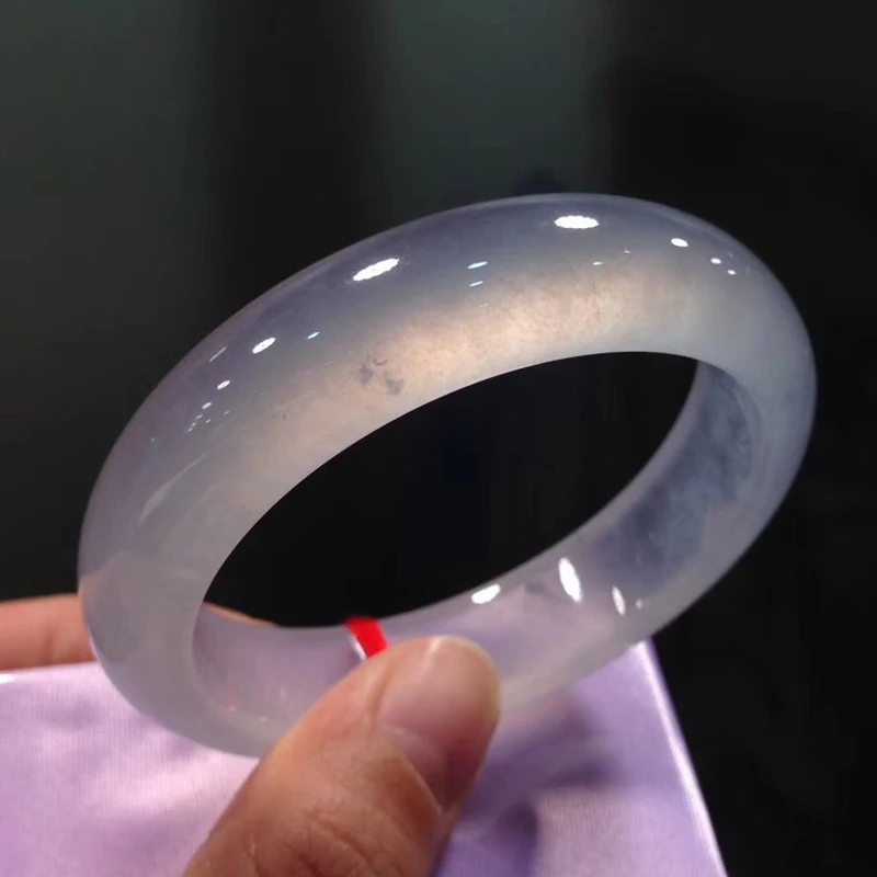 

Ювелирные изделия zheru, браслет из натурального бирманского нефрита светло-фиолетового цвета 54-62 мм, элегантная принцесса