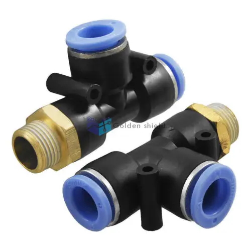 Пневматический быстроразъемный Фиттинг с резьбой 3/8 дюйма 12 мм одно касание 2