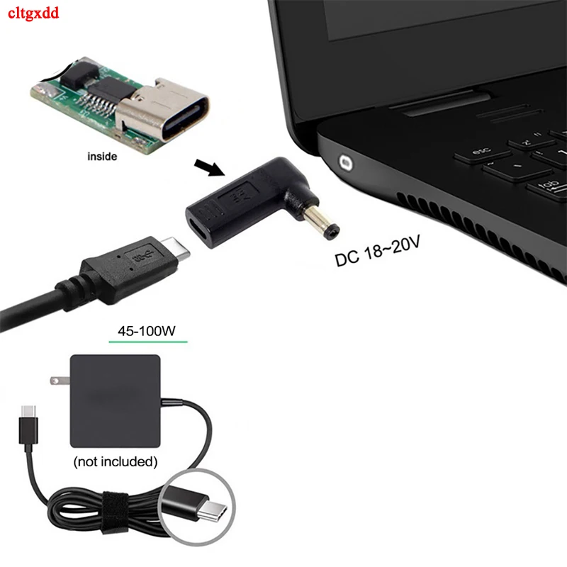 Переходник с USB Type C мама на 4 5*3 0 3 0*1 1 мм папа разъем питания постоянного тока