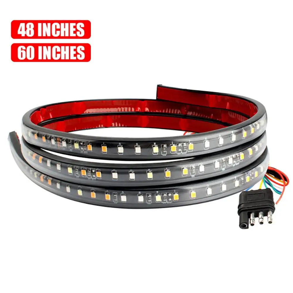 

60/48 Inches Red White Yellow Three Colors Turn Signal Pickup Trucks Brake Light Lamp Taillight for 150/120LED LED Dynamic
