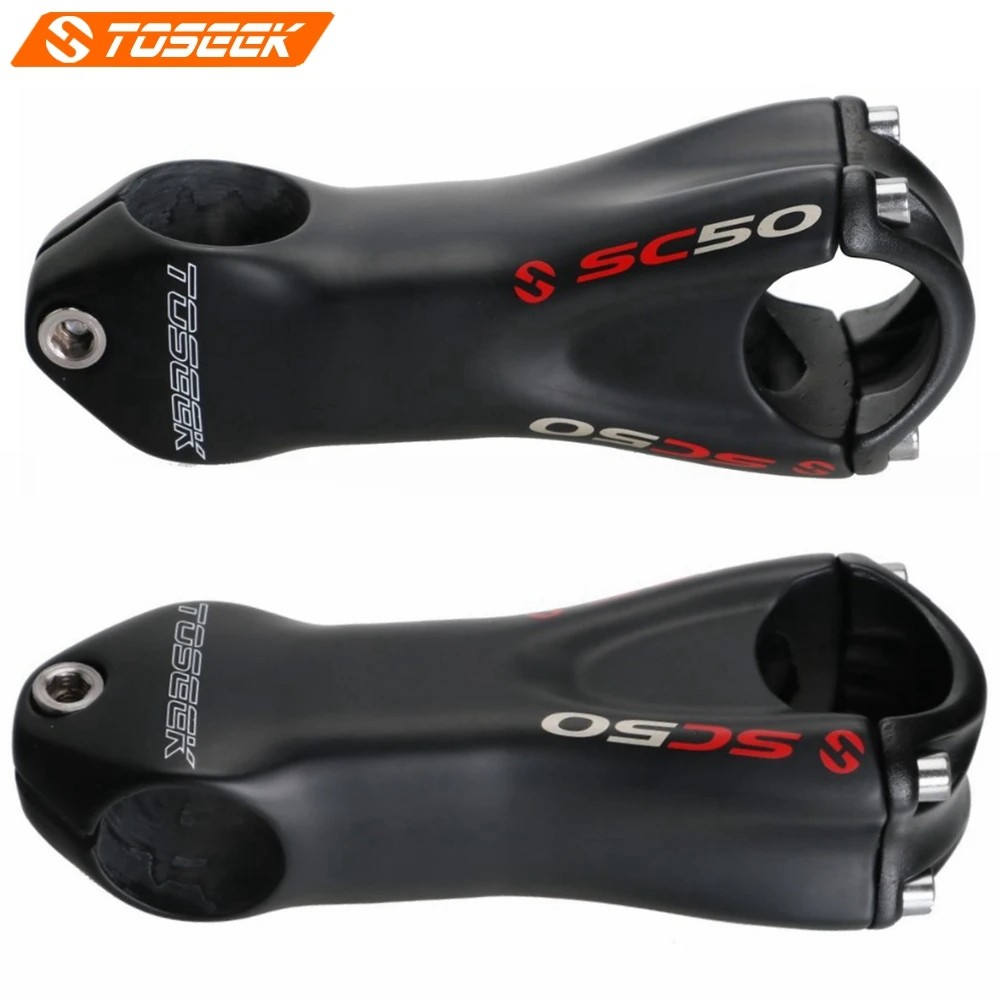 

TOSEEK SC50 Carbon Stem MTB Bike Stem 10 Degrees Length 80/90/100/110mm For Road Cycling Mountain Bicycle Parts 135g