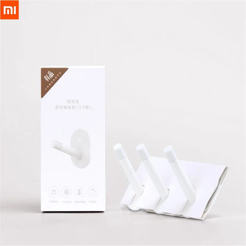 

Настенные крючки Xiaomi Mijia HL, маленький клейкий многофункциональный крючок для швабры, прочный крючок для ванной, спальни, кухни, 3 шт.