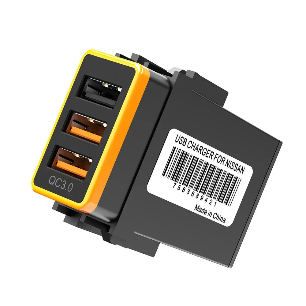 Автомобильное зарядное устройство CHELINK 12 В QC3.0 3USB светодиодный вольтметр адаптер