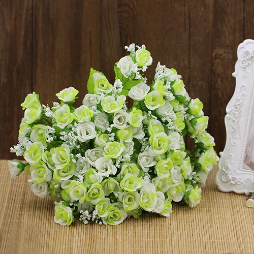 

1 Bouquet 21 Head Artificial Fake Rose Wedding Party Home Decoration Flower