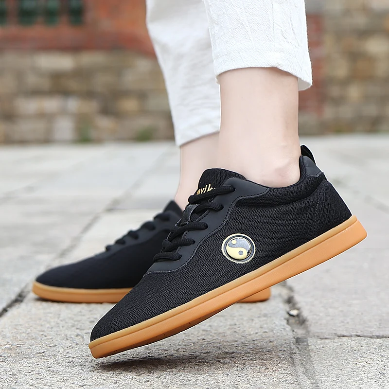 Лидер продаж туфли для тренировок из говяжьих сухожилий Тай Чи Нескользящие