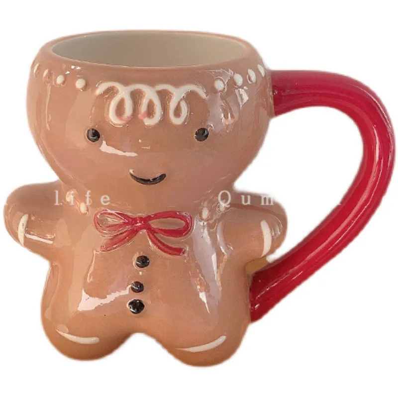Креативные рождественские керамические чайные кружки 450 мл забавная дорожная