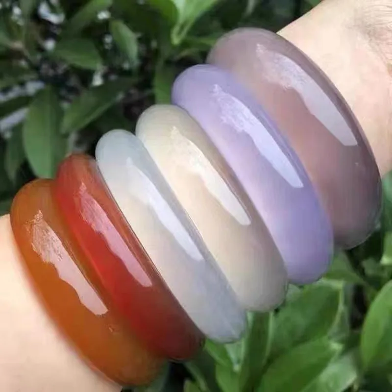 

Jade bangle natural red green gray agate chalcedony bangle handmade jade jewelry elegant natural stone cuff bracelet for Women