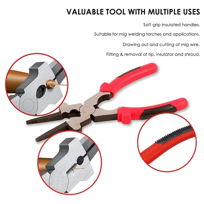 

Multifunctional Welding Tongs Gas Shielded Welding Tongs Welder Special Labor-Saving Circlip Pliers MIG Welding Tool