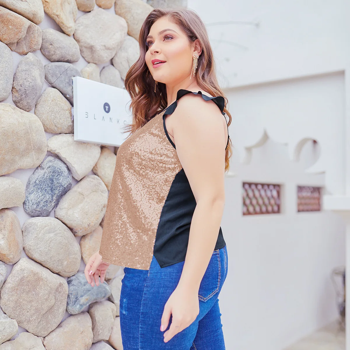 Летний… от компании suvance 2019 Мода V образным вырезом 2 однотонных Цвет Размеры Xl 4xl