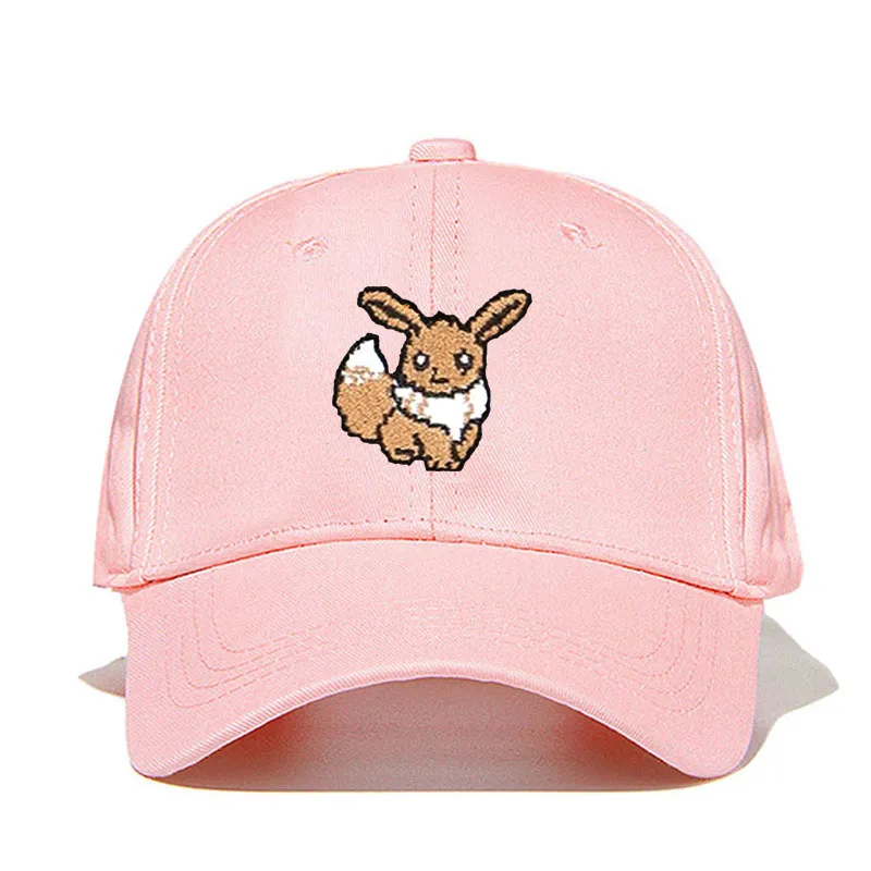 Вышивка Pixelated Pokemon Go Eevee Ash игра анимация персонажи папа шляпа хлопок Бейсболка для мужчин и женщин шляпа