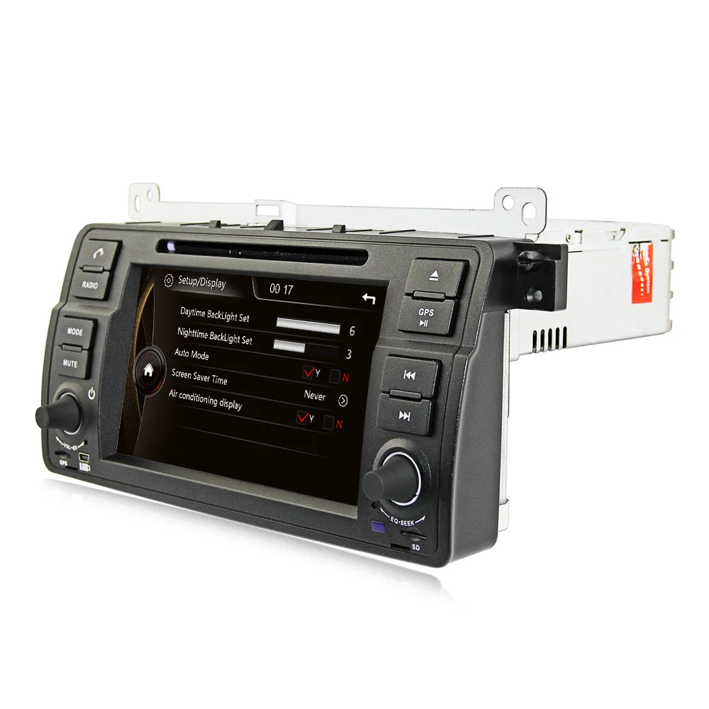 Goedkoop Eunavi Touch Screen Single Een 1 Din Auto Multimedia Dvd-speler Gps Voor Bmw E46 3 Serie M3 Bluetooth Radio Usb Ipod Gratis Kaart 7''
