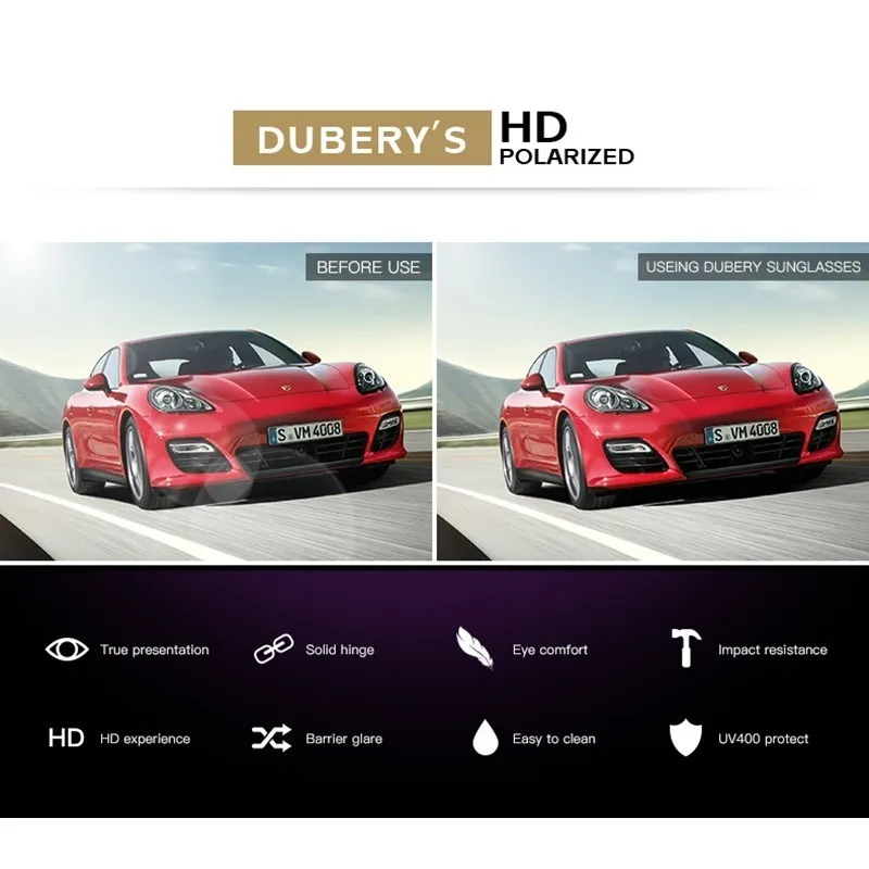 Большие солнцезащитные очки DUBERY для мужчин и женщин новые модные большие широкие