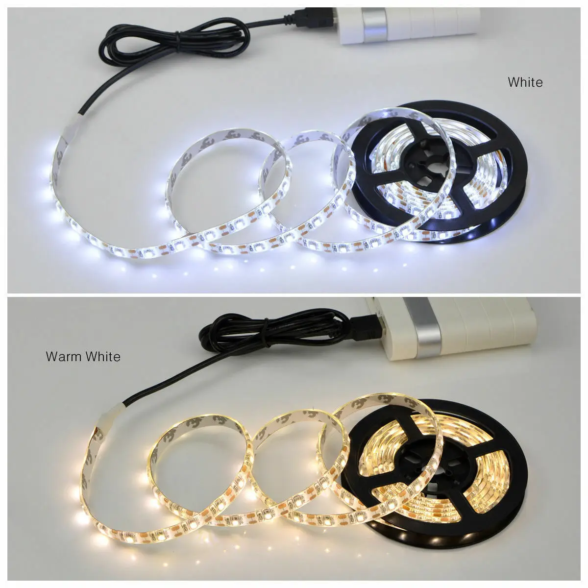 ТВ Подсветка USB Белый Светодиодные ленты огни 2835 RGB DC 5V Цветной полоса лента диода