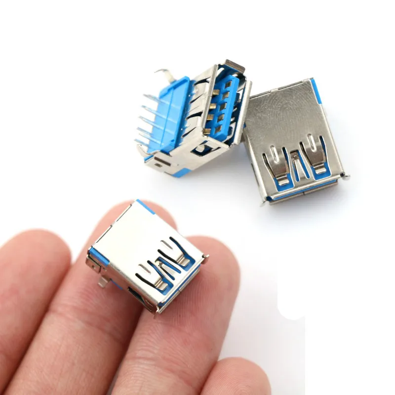 

5/10/15pcs New Female Right Angle 9 Pin DIP Socket Connector 90 degrees USB 3.0 Type DIP Type A