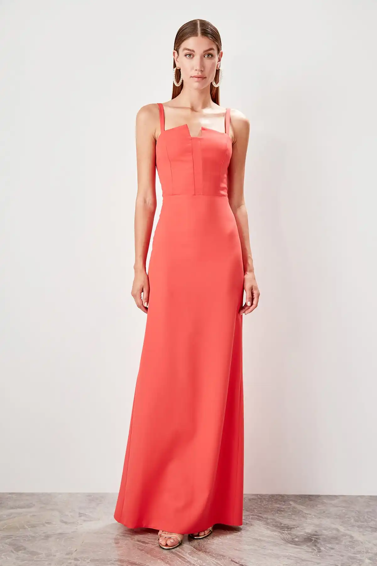 Вечернее платье с воротником TPRSS19AE0005|Вечерние платья| |