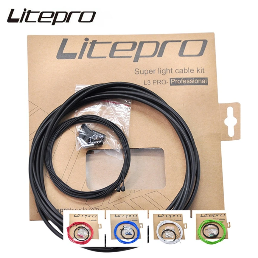

Litepro L3 Upgraded 3 Metres Aluminum Alloy 1 Pcak Brake Shift Line Tube Super Cable Kit Line Pipe Cap For Folding Bicycle