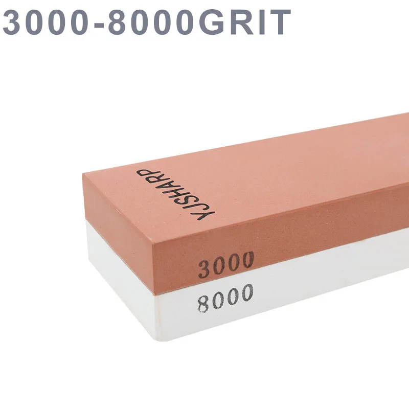 3000 8000 grit Двухсторонний точильный камень точильный камень Материал корунд и карбид кремния для кухонных ножей и садового инструмента - Цвет: 3000 8000 grit