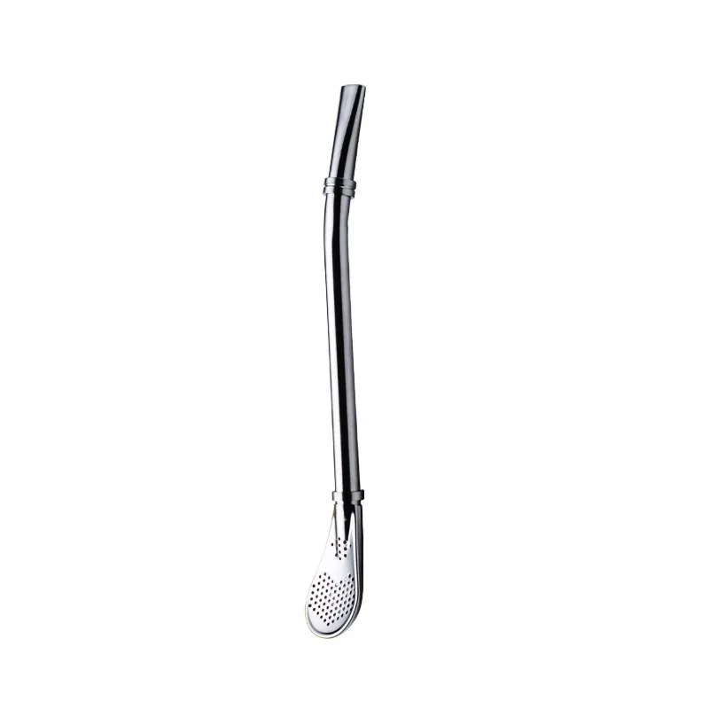 

1Piece Ceramic Multicolor Stainless Steel Two-in-one Straw Spoon Tea Ceremony Household Kitchen Cooking Utensil Tools 15.8x2.2cm