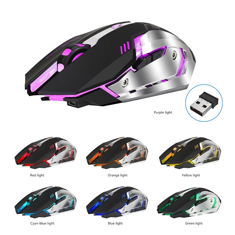 

M10 2.4GHz Wireless Gaming Mouse USB Receiver Gamer Mouse 2400DPI Optical 5 Buttons Ergonomic Mice for Desktop Laptop PC Gamer