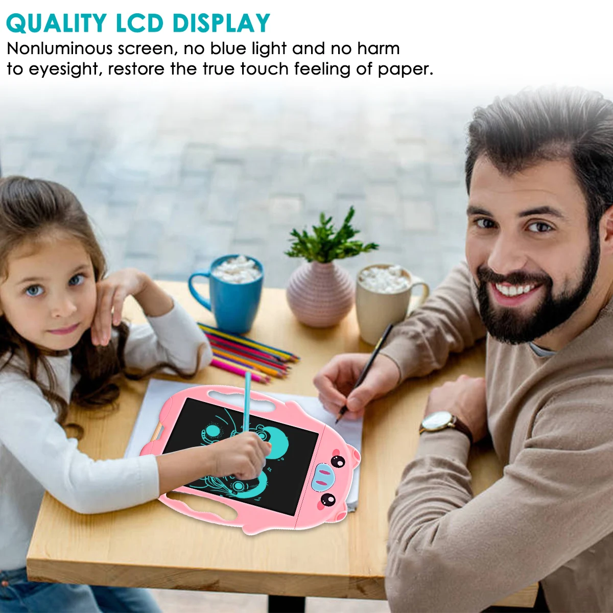 9 дюймов детская игрушка мультяшная свинка Электронная ЖК-доска для рисования