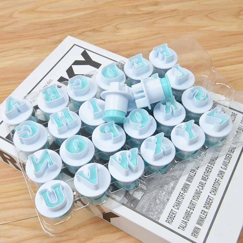 Letter Mold Plastic Bakeware Pastry Mini Lowercase Uppercase Cake Decorating Tool Chocolate Fondant Cookies Cutter Cupcake |