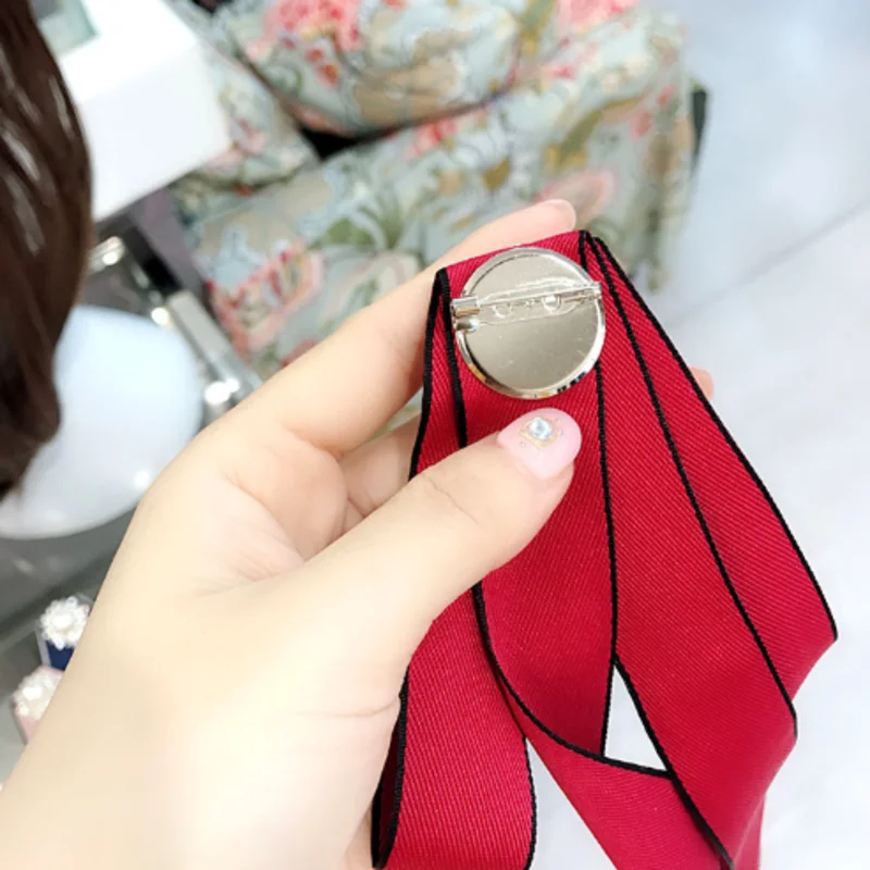 Новинка тканевая брошь в стиле ретро британском с длинным поясом для шеи галстук