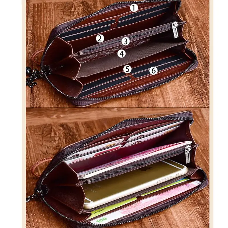 

Women Lady Leather Long Wallet Embossing Flower Phone Pouch Card Holder Wristlet Purse Handbag C90E