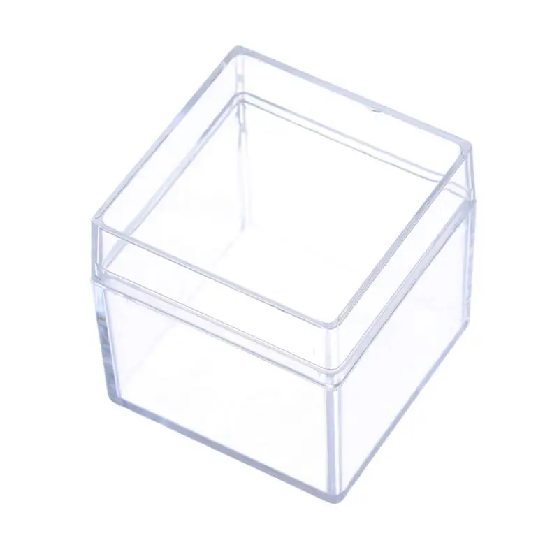 

Clear Acrylic 5 Sided Jewelry Display Storage Box Case Square Cube Props Box