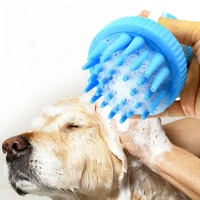 silica gel brush comb for cats dogs pet bath combs press type pet cat and dog bath comb for combing bathing cleaning massage