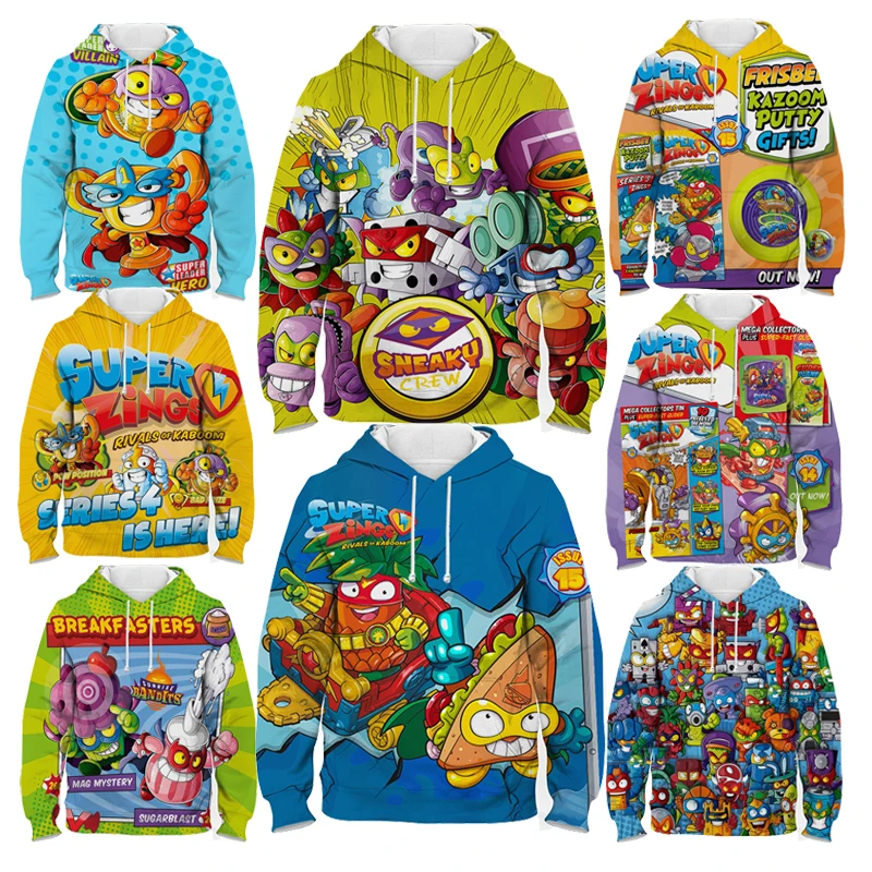 

New Super Zings Kids 3d Hoodie Sweatshirt Boys Girl Game Superzings Serie 6 Streetwear Toddler Child Pullover Clothes