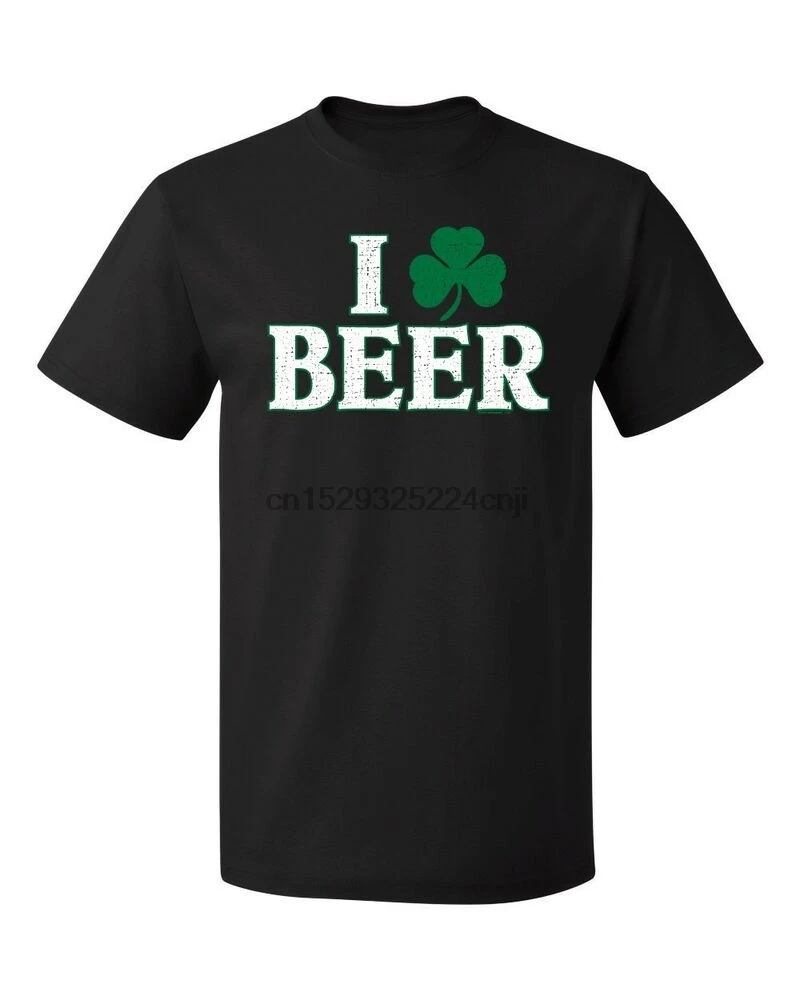 Мужская футболка с надписью I Love clover Beer shamrock | одежда