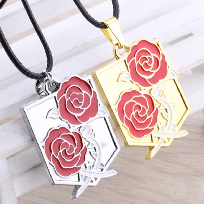 Аниме атака на Титанов ожерелье для мужчин съемочный корпус логотип веревка