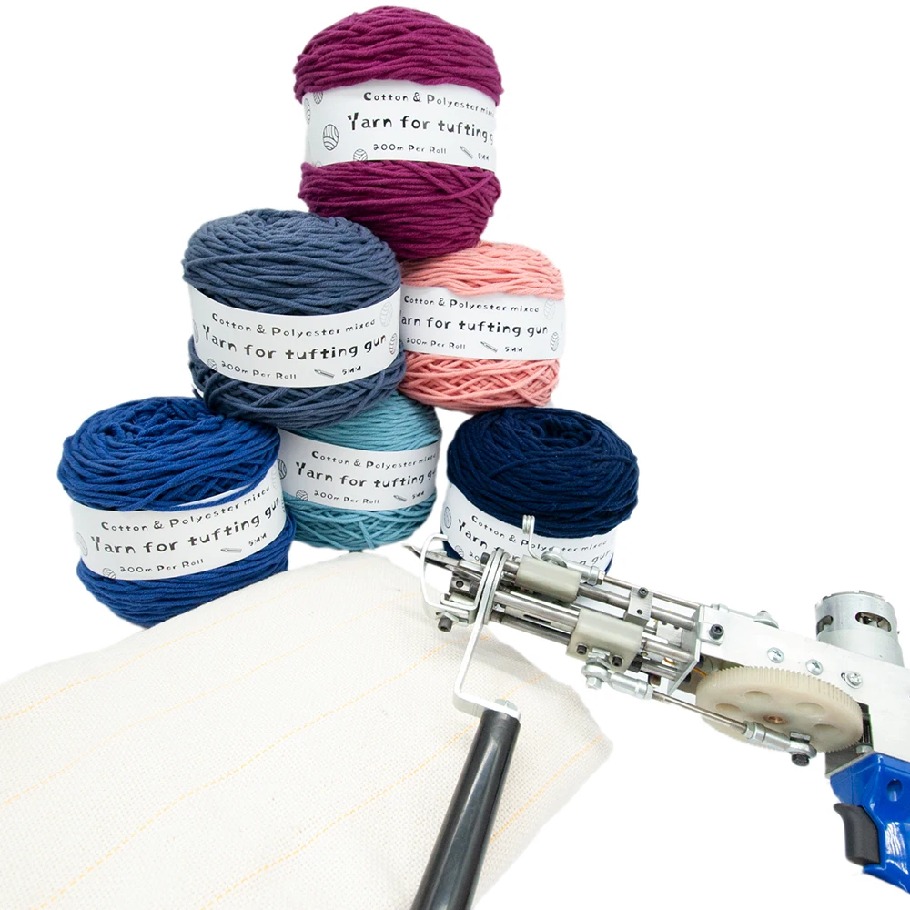 Однотонная хлопчатобумажная пряжа 1 шт. 200 м 8 нитей | Дом и сад