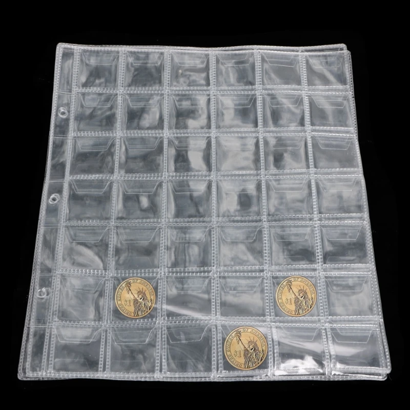 42 Карманы 1 странице Деньги Книга Монета Альбом для хранения монет держатель
