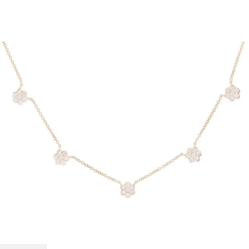 

Ожерелье-чокер женское из серебра 925 пробы с подвеской в виде цветка