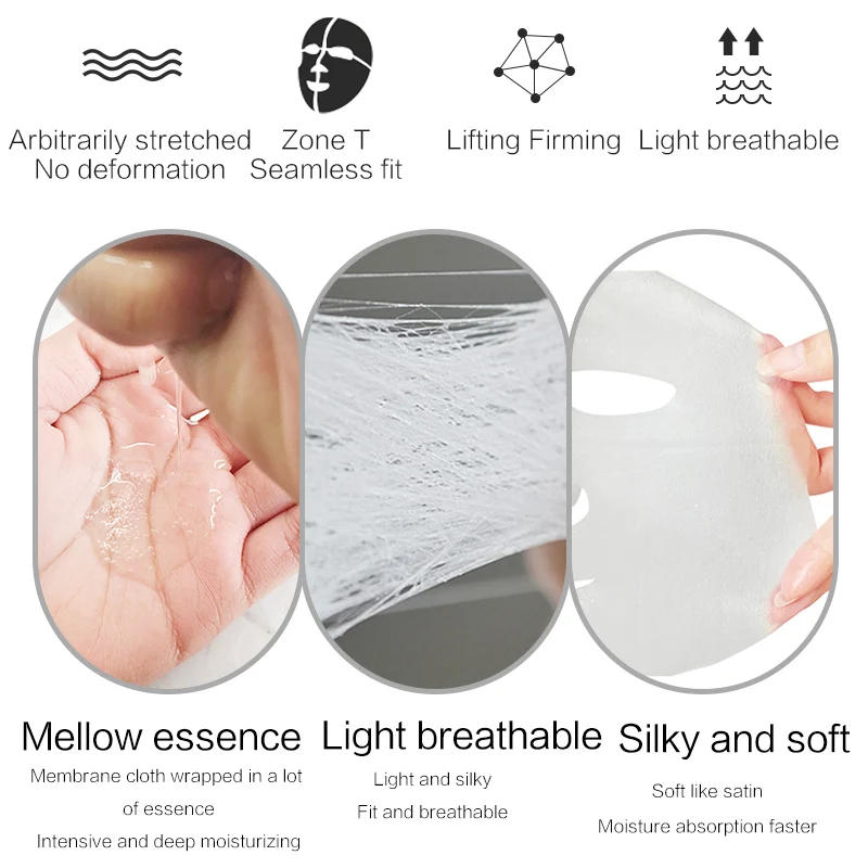 

Korea Repair type Anti Wrinkle Facial Mask Plant Moisturizing Lifting Firming Face Six peptides Anti Aging 10 Piece