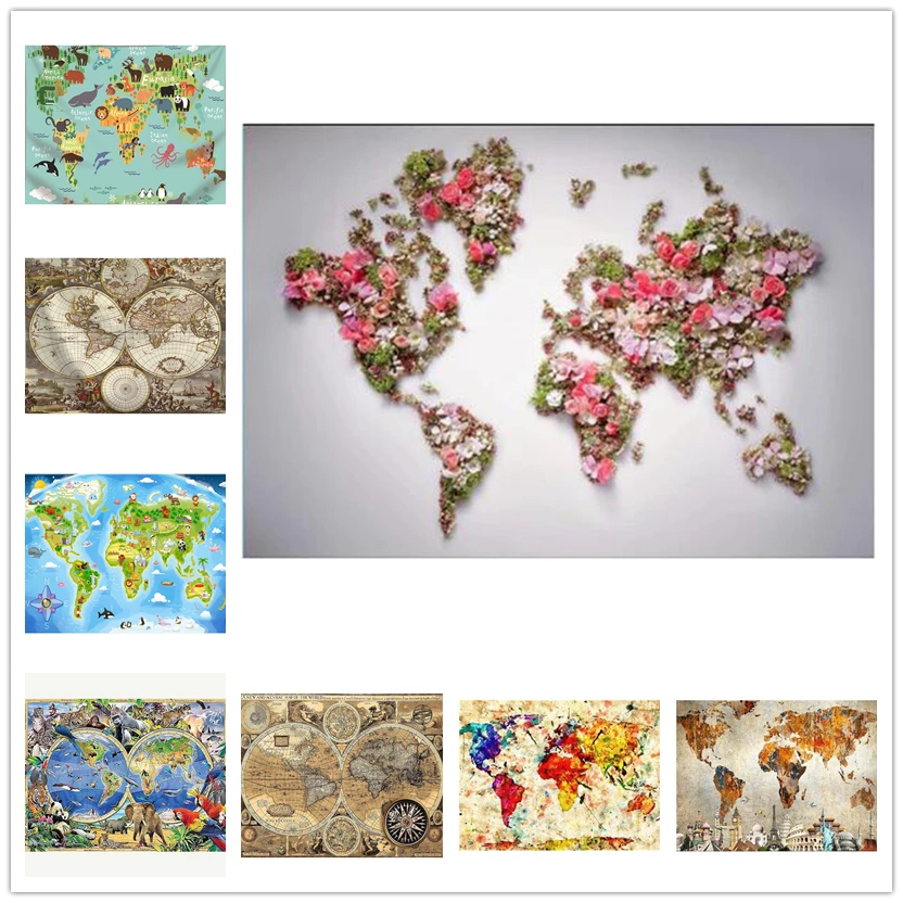 

5D Diy diamond painting cross stitch "World Map" Full Square stone Diamond embroidery Needlework Rhinestone Mosaic Crafts WG1488