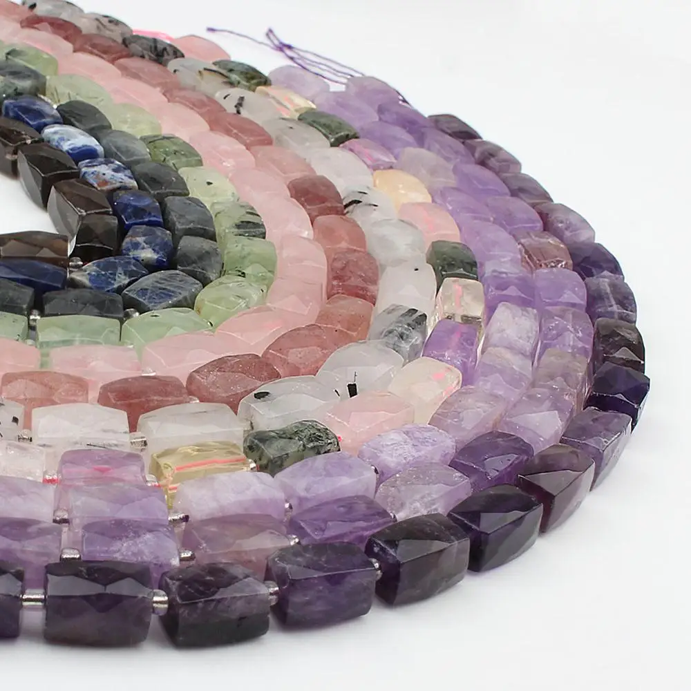 

11x16mm Irregular Natural Stone Beads Apatite Quartz Aquamarines Geometric Bead DIY Bracelet Necklace For Jewelry Making 15 Inch