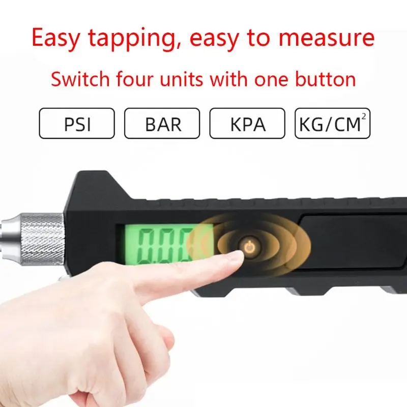 

Digital Tire Pressure Gauge Dual Head 200 PSI Heavy Duty Tire Gauge for t.u.k.L9CE