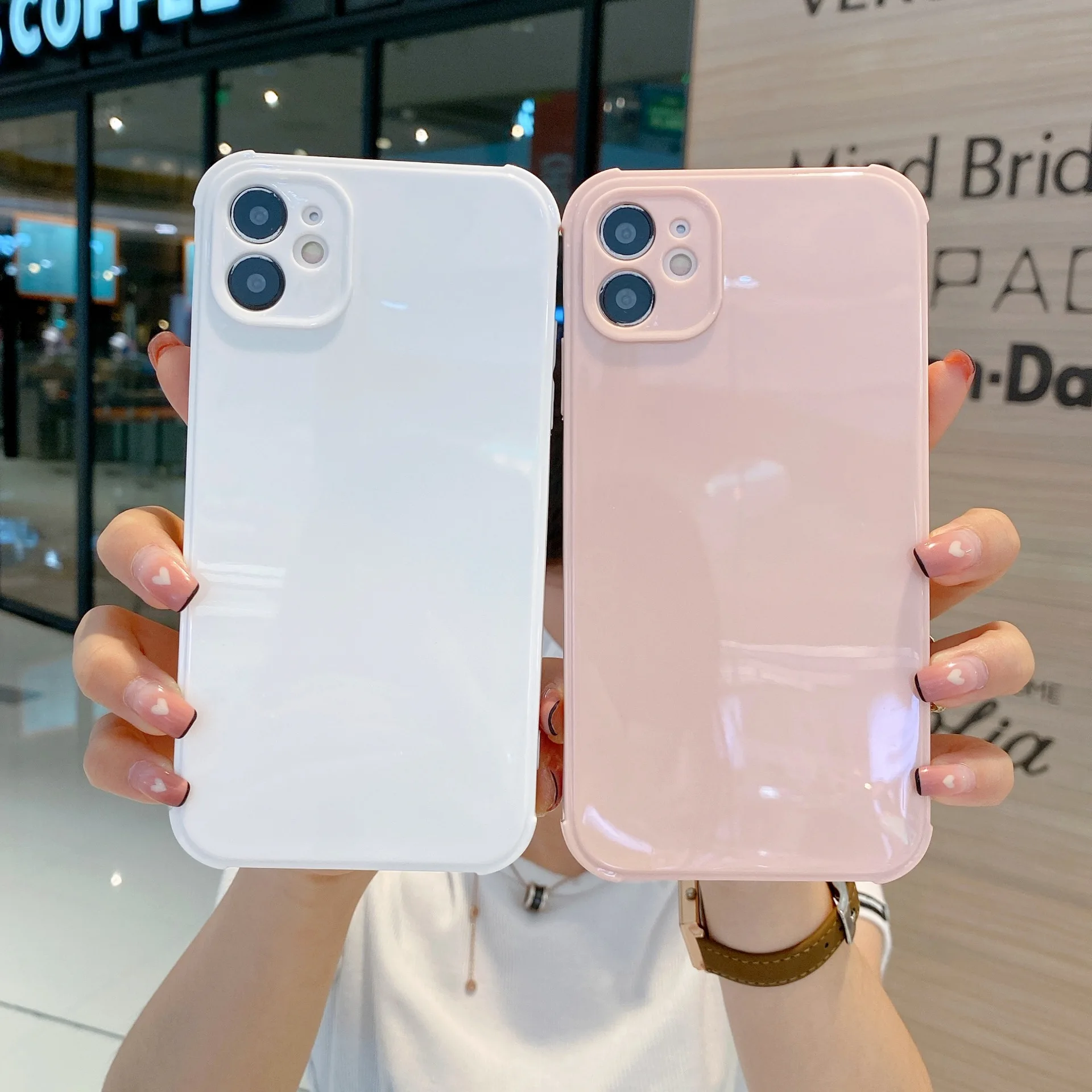 

Simple Pure Color Transparent Phone Case For iPhone 12 11 Pro Max X Xs Max Xr 7 8 Plus SE 2020 Cases Shockproof Soft TPU Cover